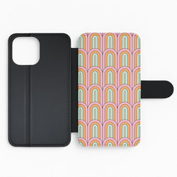 Pastel Retro Arches Pattern Flip Phone Case