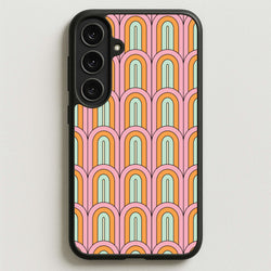 Pastel Retro Arches Pattern Phone Case for Galaxy S25FE