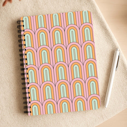 Pastel Retro Arches Pattern Notepad