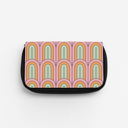 Pastel Retro Arches Pattern Pencil Case