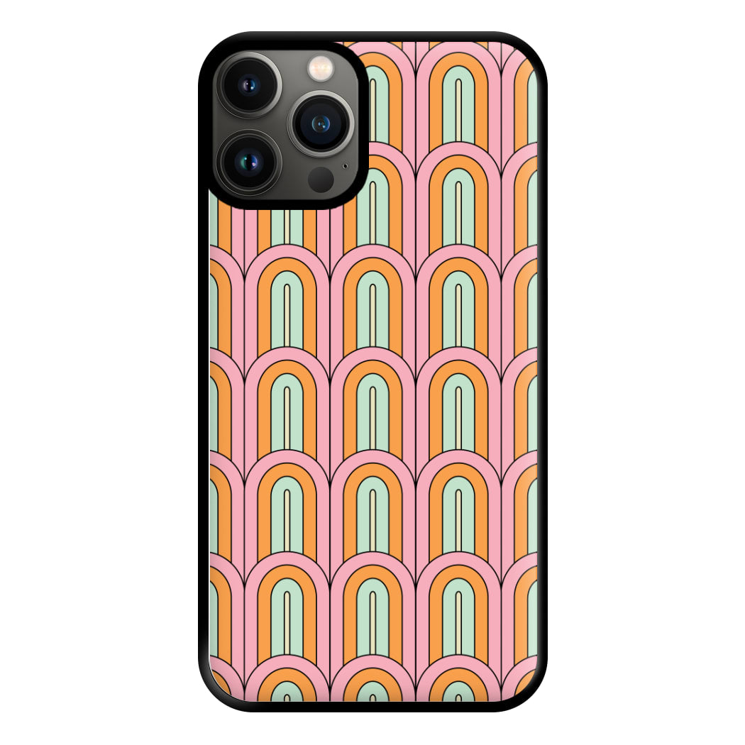Pastel Retro Arches Pattern Phone Case for iPhone 13 Pro Max