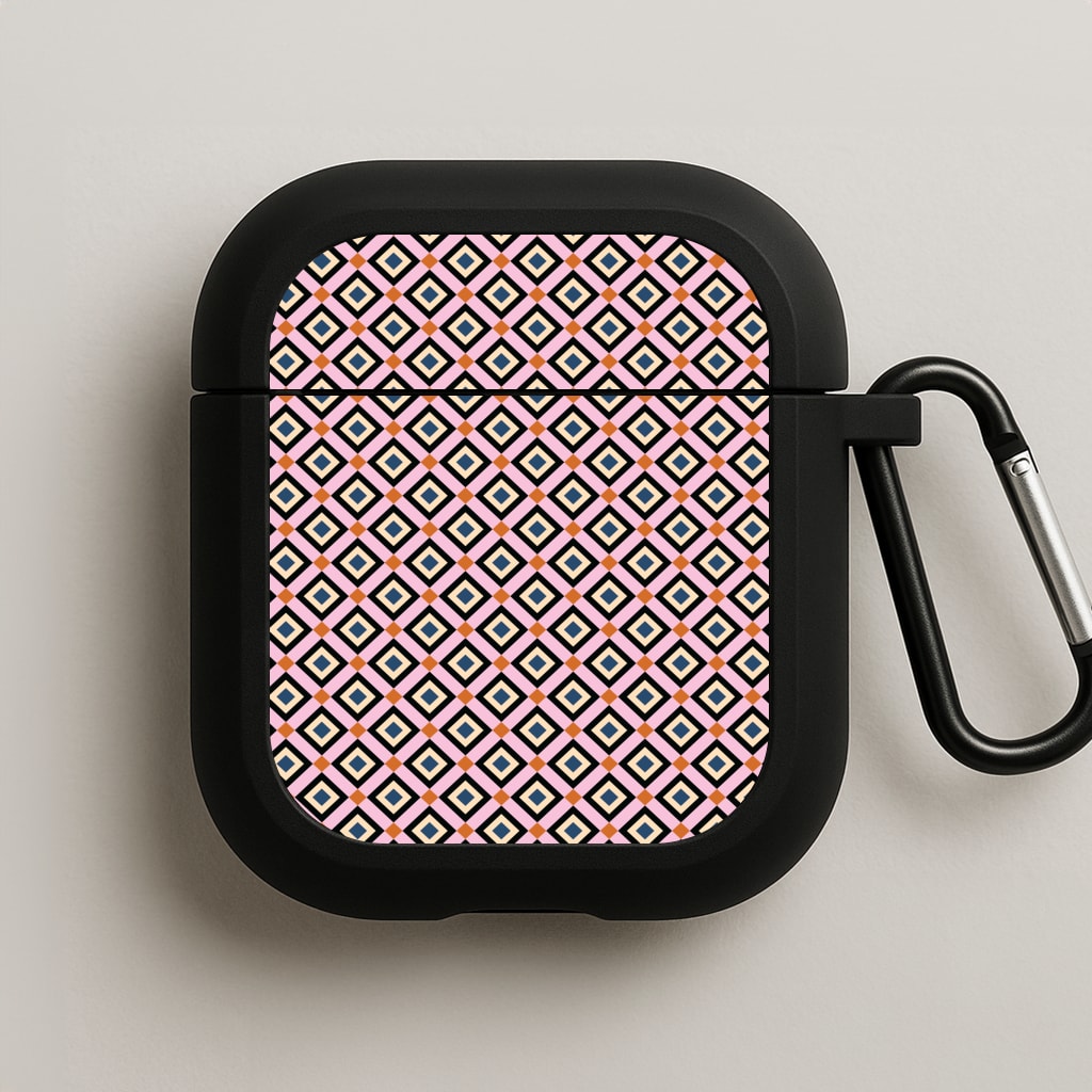 Retro Diamonds Pattern AirPods Case