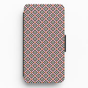 Retro Diamonds Pattern Flip / Wallet Phone Case 1