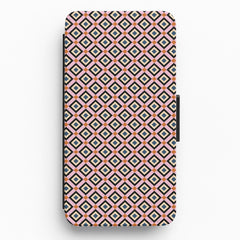 Retro Diamonds Pattern Flip / Wallet Phone Case