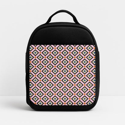 Retro Diamonds Pattern Insulated Lunchbox