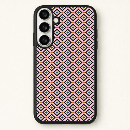 Retro Diamonds Pattern Phone Case for Galaxy S26