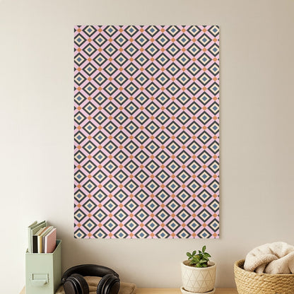 Retro Diamonds Pattern Poster