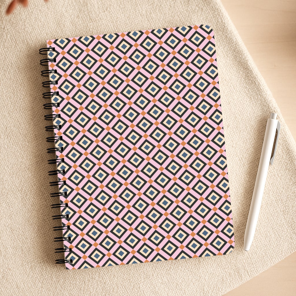 Retro Diamonds Pattern Notepad