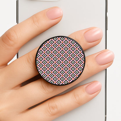 Retro Diamonds Pattern Phone Grip