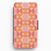 Retro Semi Circles Pattern Flip / Wallet Phone Case 1