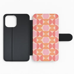 Retro Semi Circles Pattern Flip Phone Case