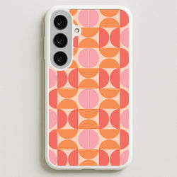 Retro Semi Circles Pattern Phone Case for Galaxy S25FE