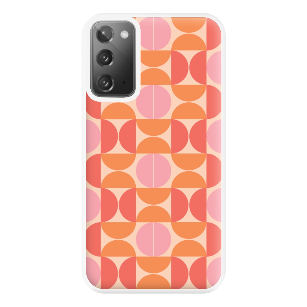 Retro Semi Circles Pattern Phone Case for Galaxy Note 20 Ultra