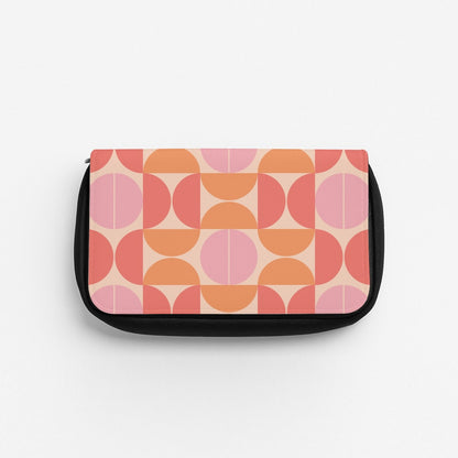 Retro Semi Circles Pattern Pencil Case
