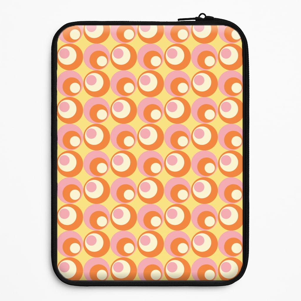 Colourful Circles Retro Pattern Laptop Sleeve