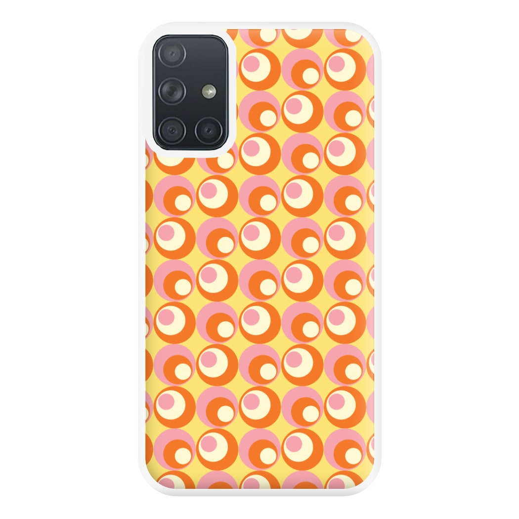 Colourful Circles Retro Pattern Phone Case for Galaxy A71