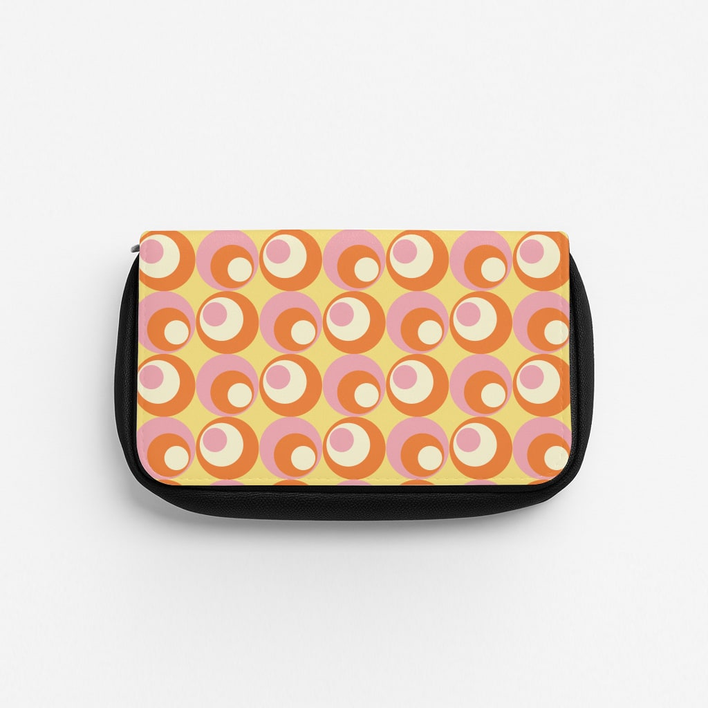 Colourful Circles Retro Pattern Pencil Case