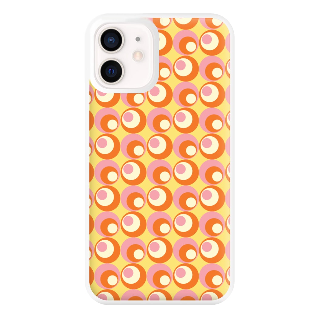 Colourful Circles Retro Pattern Phone Case for iPhone 12 Mini