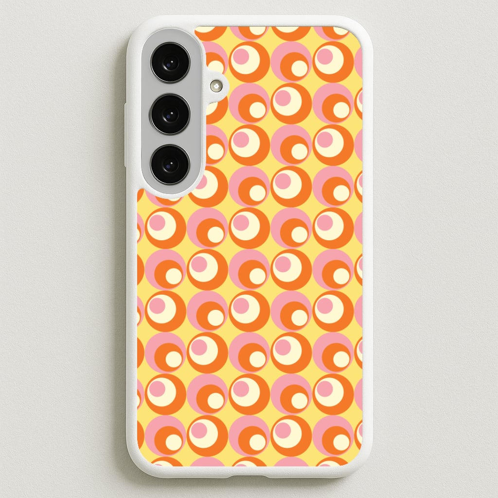 Colourful Circles Retro Pattern Phone Case for Galaxy S25FE