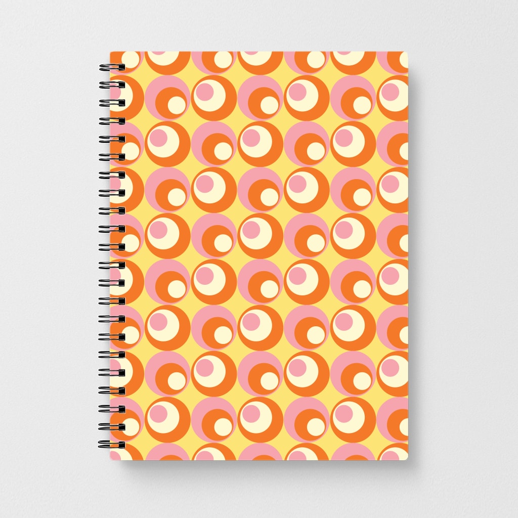 Colourful Circles Retro Pattern Notebook