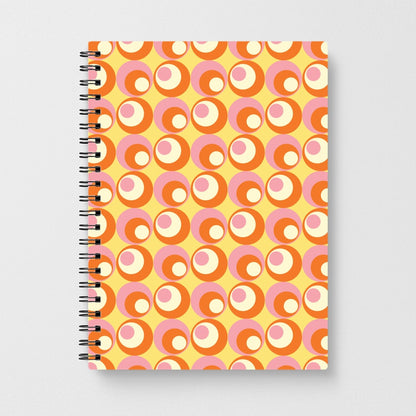 Colourful Circles Retro Pattern Notebook