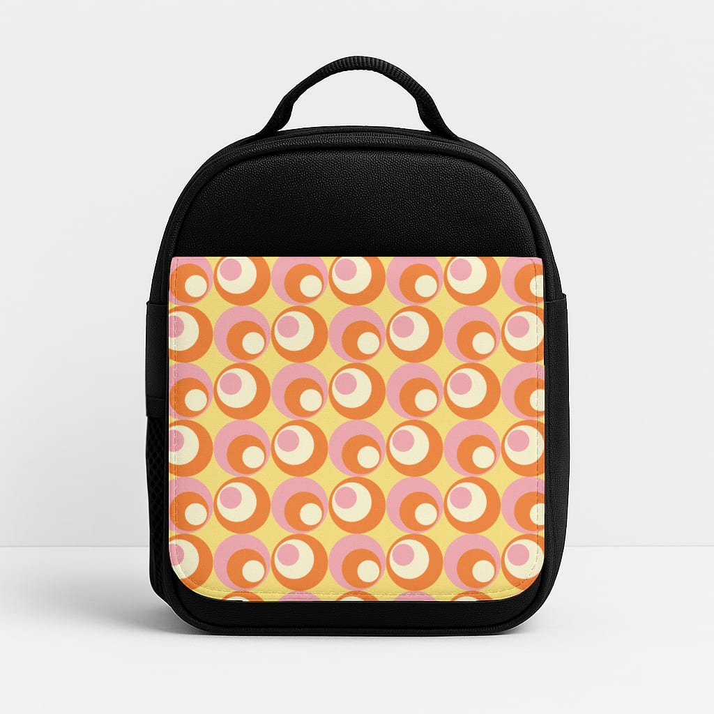Colourful Circles Retro Pattern Insulated Lunchbox