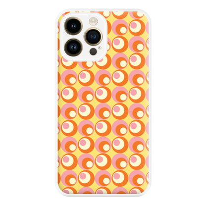 Colourful Circles Retro Pattern Phone Case for iPhone 14 Pro Max