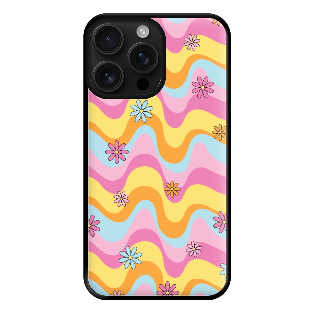 Summer Waves Retro Pattern Phone Case