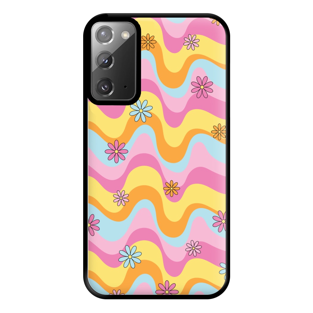 Summer Waves Retro Pattern Phone Case for Galaxy Note 20 Ultra