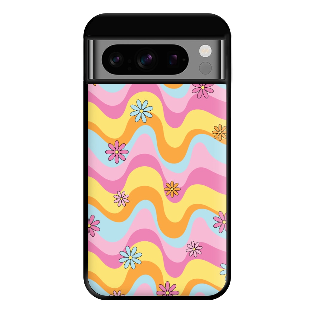 Summer Waves Retro Pattern Phone Case for Google Pixel 8 Pro