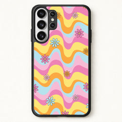 Summer Waves Retro Pattern Phone Case for Galaxy S26 Ultra