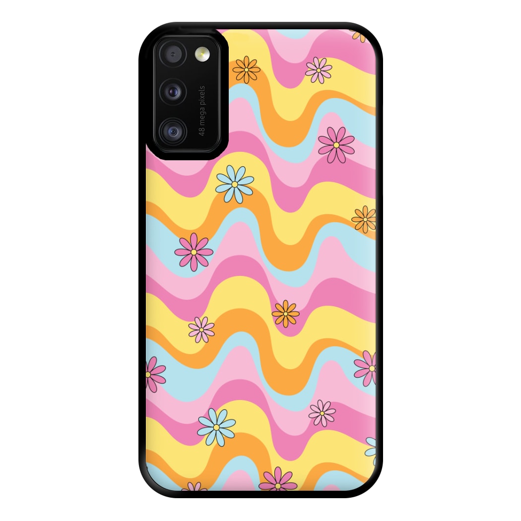Summer Waves Retro Pattern Phone Case for Galaxy A41
