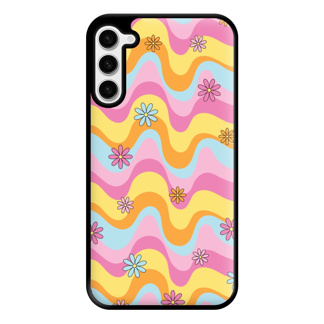 Summer Waves Retro Pattern Phone Case for Galaxy S23 Plus