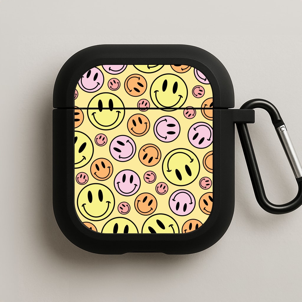 Retro Smileys Pattern AirPods Case