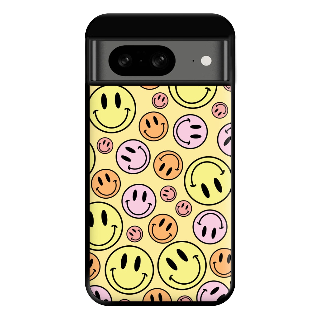 Retro Smileys Pattern Phone Case for Google Pixel 8