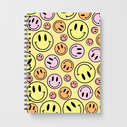 Retro Smileys Pattern Notebook