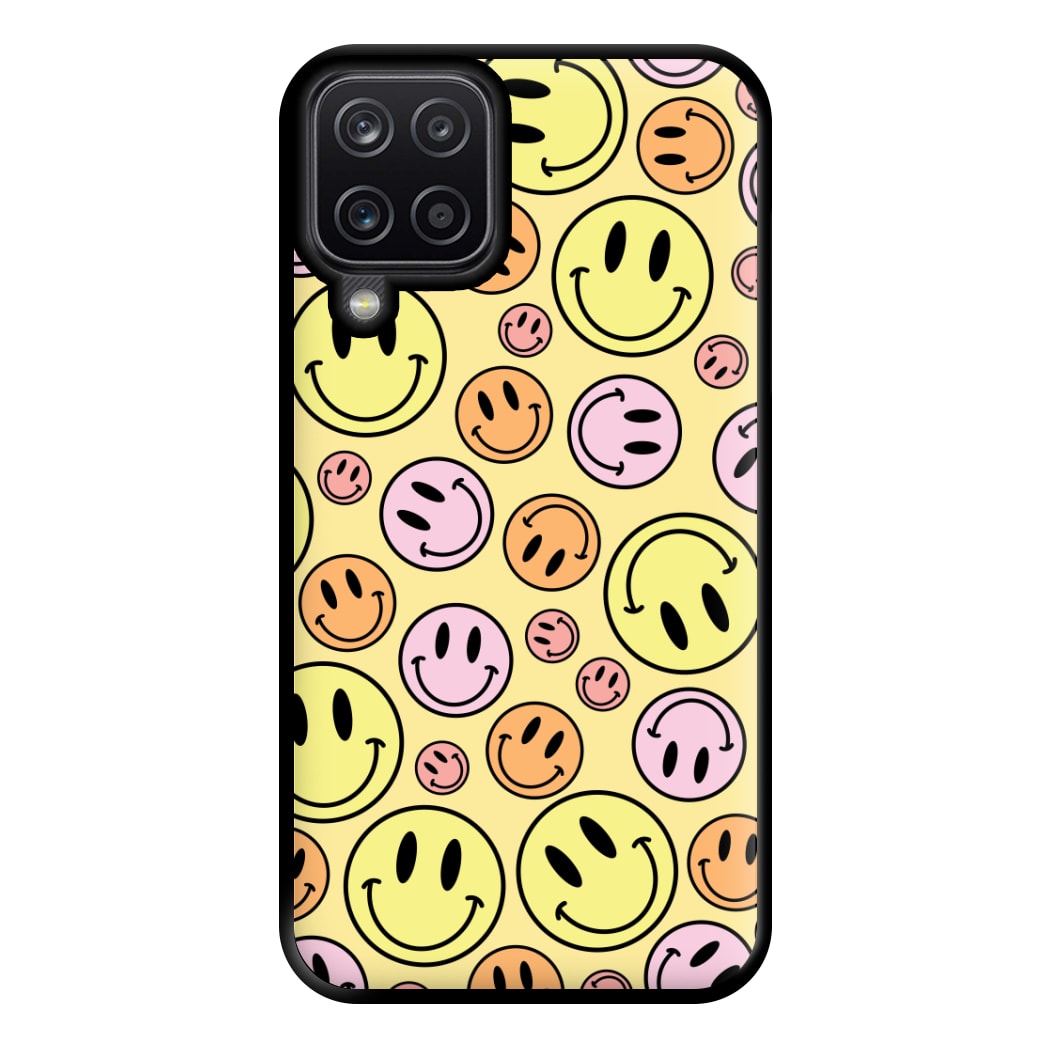 Retro Smileys Pattern Phone Case for Galaxy A12