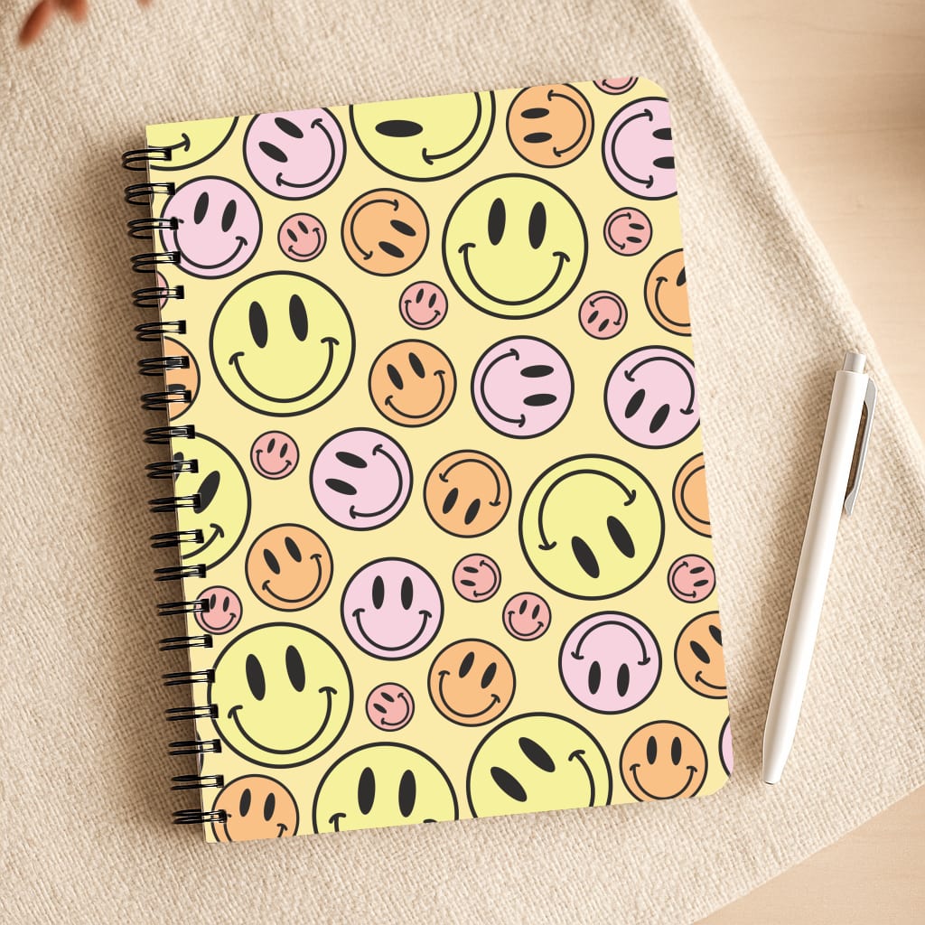Retro Smileys Pattern Notepad