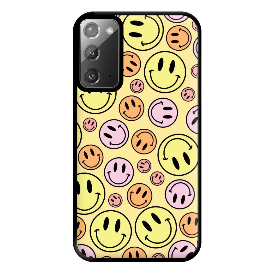 Retro Smileys Pattern Phone Case for Galaxy Note 20 Ultra