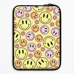 Retro Smileys Pattern Laptop Sleeve