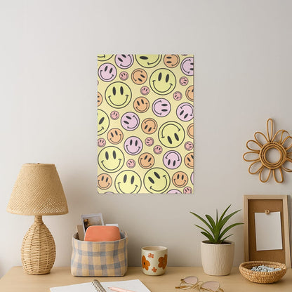 Retro Smileys Pattern Art Print