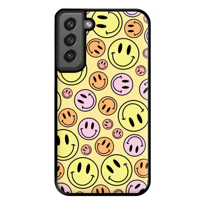 Retro Smileys Pattern Phone Case for Galaxy S21FE