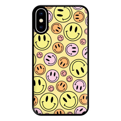 Retro Smileys Pattern Phone Case for iPhone XS Max