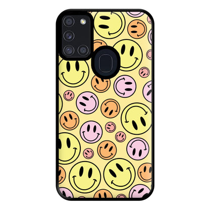 Retro Smileys Pattern Phone Case for Galaxy A21s