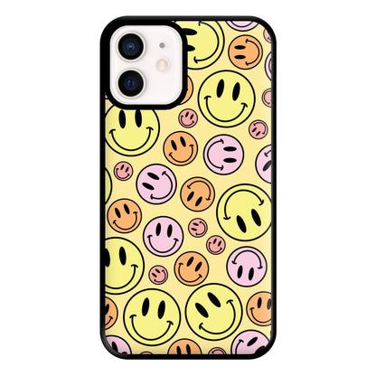 Retro Smileys Pattern Phone Case for iPhone 12 Mini