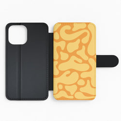 Yellow Blobs Abstract Pattern Flip Phone Case