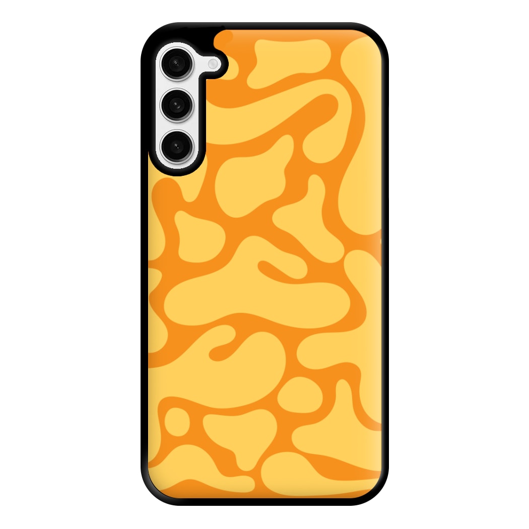 Yellow Blobs Abstract Pattern Phone Case for Galaxy S23 Plus