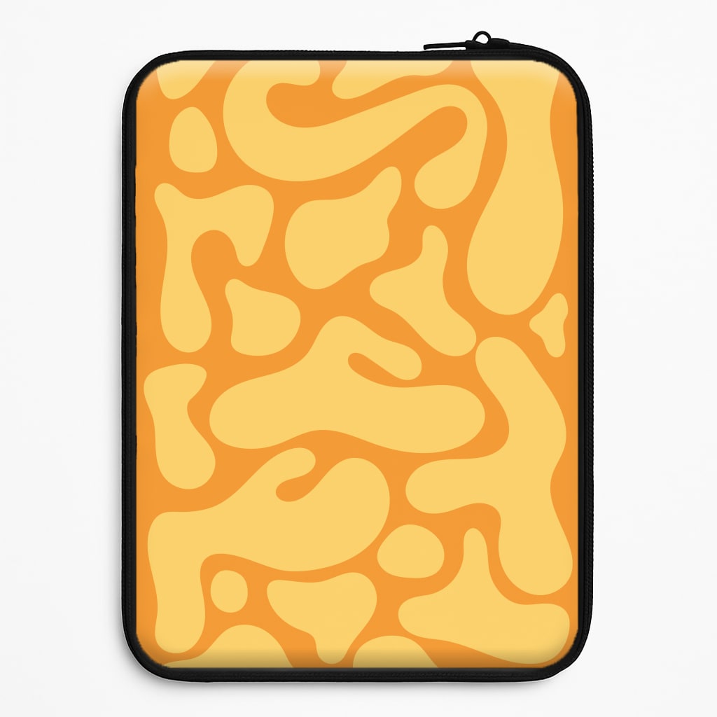 Yellow Blobs Abstract Pattern Universal Laptop Sleeve