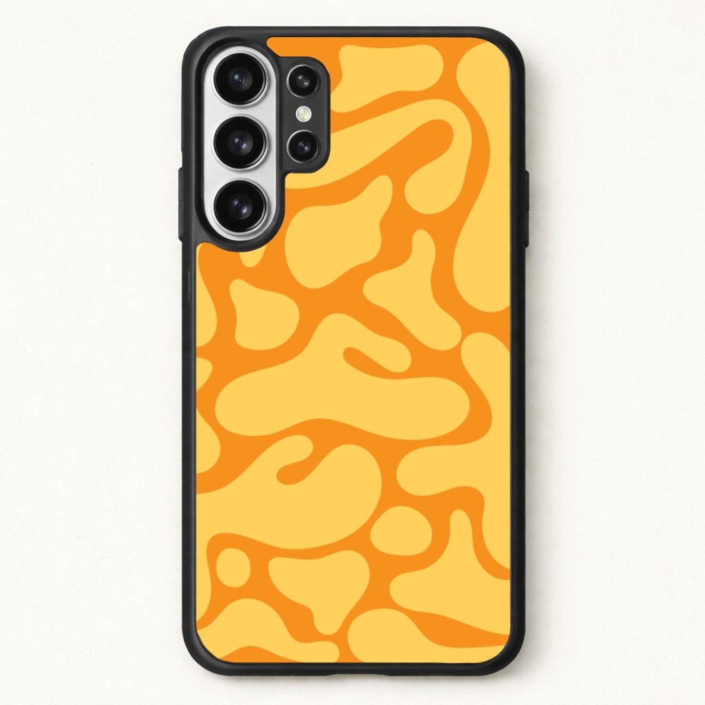Yellow Blobs Abstract Pattern Phone Case for Galaxy S26 Ultra