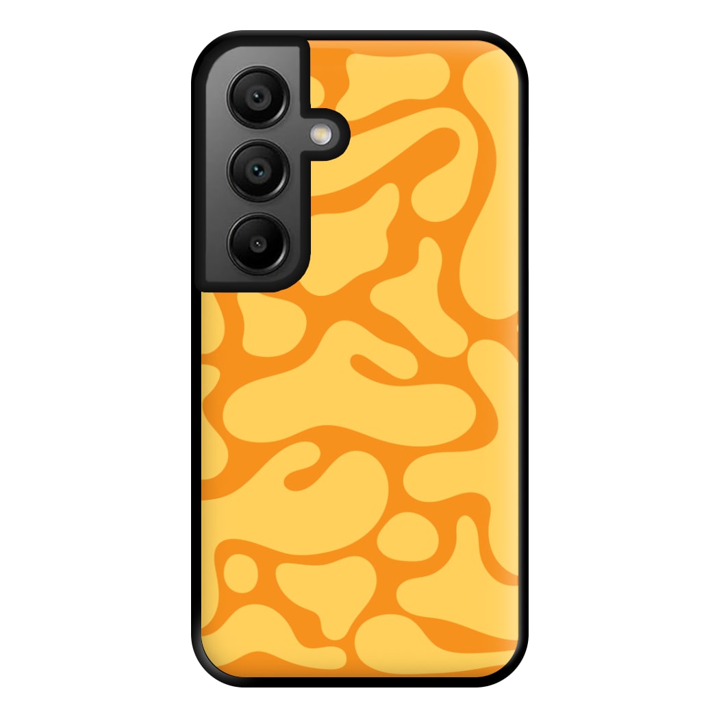 Yellow Blobs Abstract Pattern Phone Case for Galaxy A56